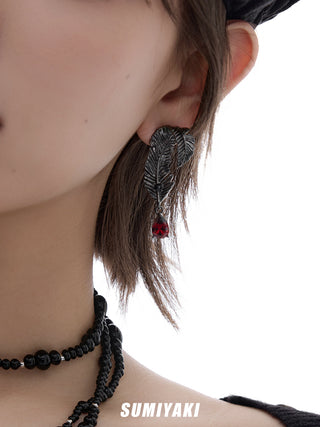 dark punk earrings