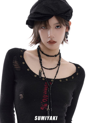 dark punk earrings
