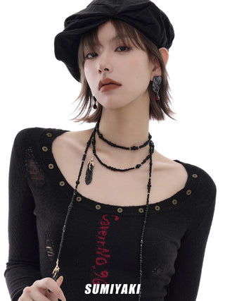 dark punk earrings
