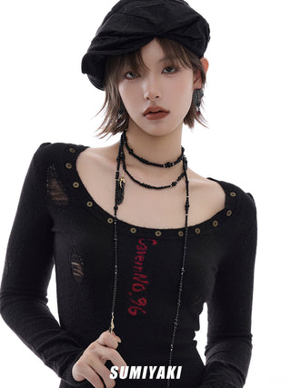 dark punk earrings