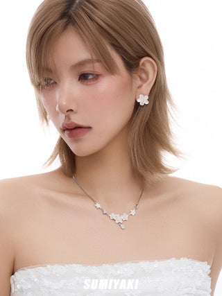 sakura flower necklace