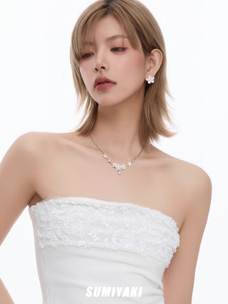 sakura flower necklace