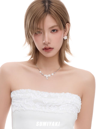 sakura flower necklace
