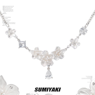 sakura flower necklace