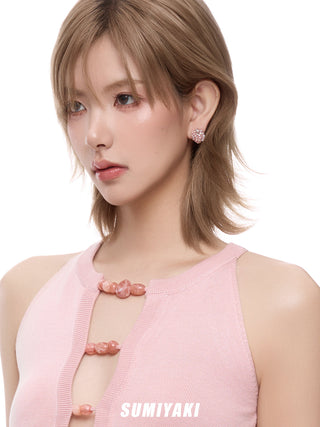 strawberry tassel earrings
