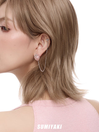 strawberry tassel earrings