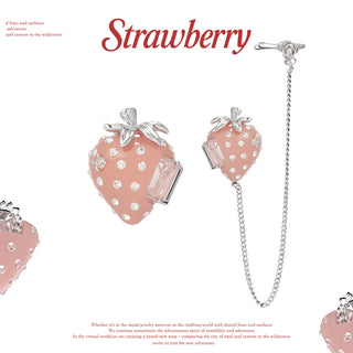 strawberry tassel earrings