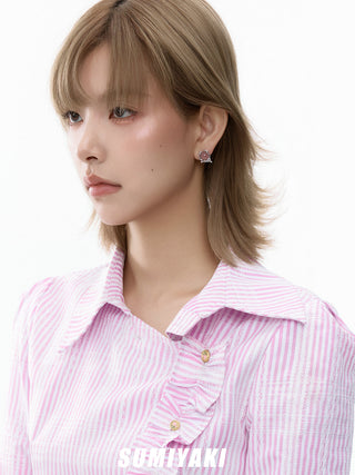 pink blossom earrings