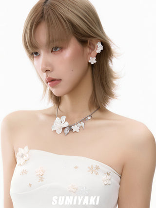 3D sakura earrings