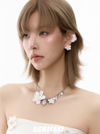 3D sakura earrings