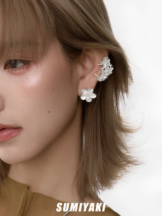 3D sakura earrings