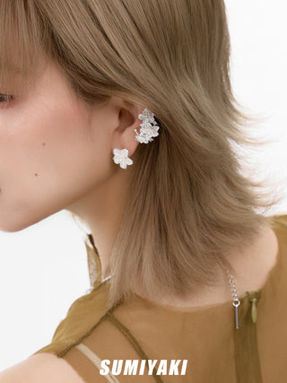 3D sakura earrings