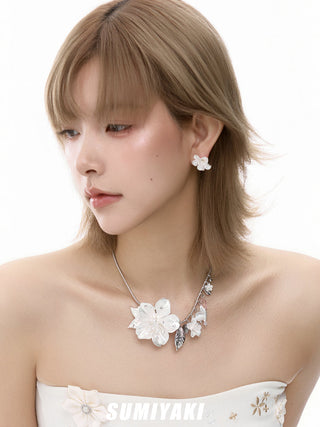 3D sakura earrings