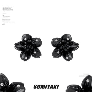 3D sakura earrings
