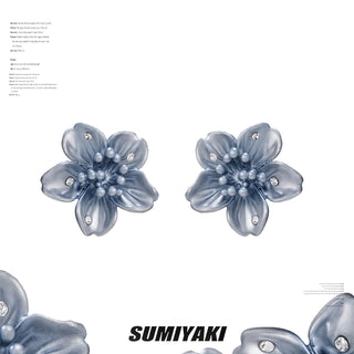 3D sakura earrings