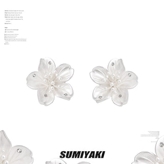 3D sakura earrings