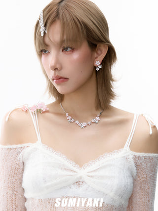 pink blossom necklace