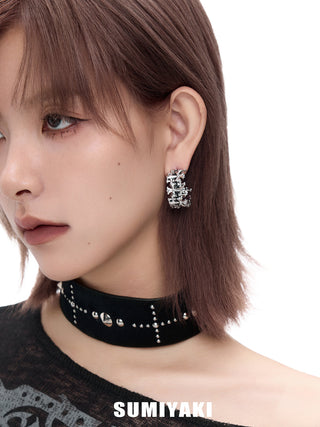 gothic cross earrings
