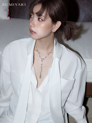 silver drop earrings