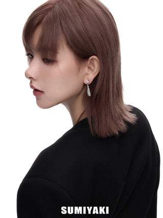 silver drop earrings
