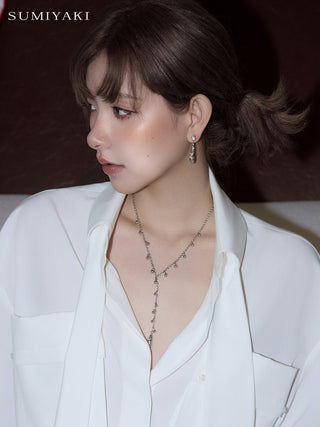 silver drop earrings