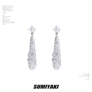 silver drop earrings