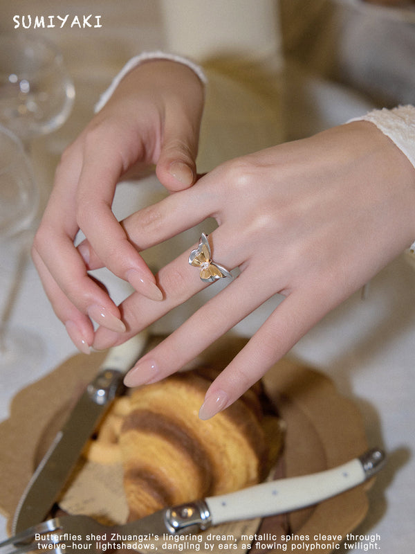 3D butterfly ring