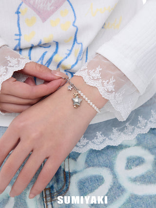 pearl cat bracelet