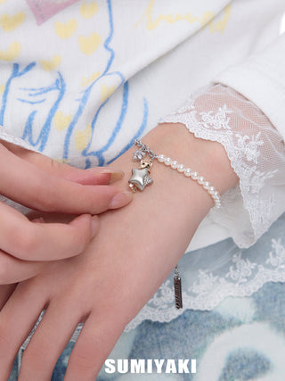 pearl cat bracelet