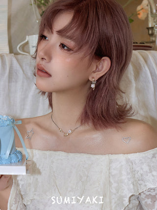 bow pearl earrings