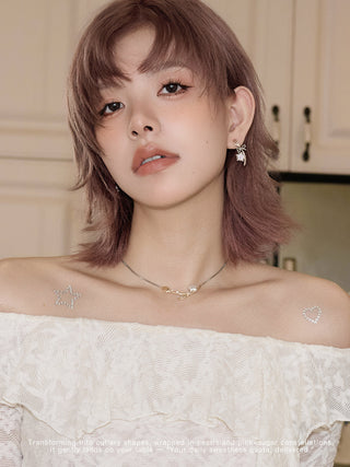 bow pearl earrings