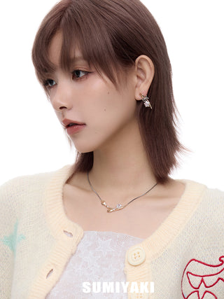 bow pearl earrings
