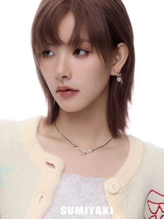 bow pearl earrings