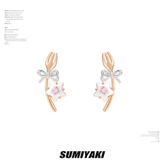 bow pearl earrings