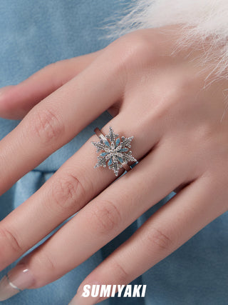 snowflake open ring