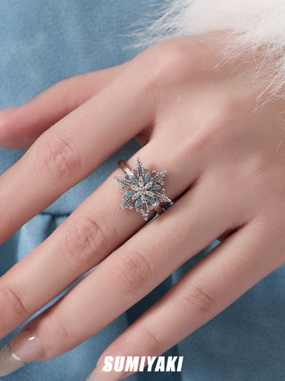 snowflake open ring