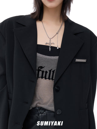 skeleton cross necklace