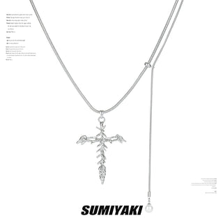 skeleton cross necklace