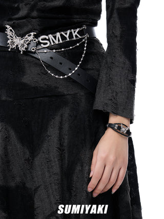 butterfly leather bracelet