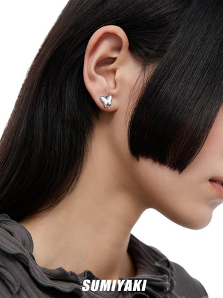 white shell earrings