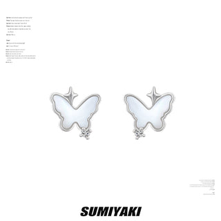white shell earrings