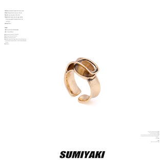 tigereye open ring
