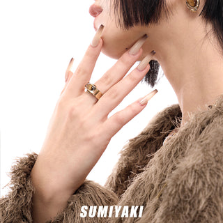 tigereye open ring