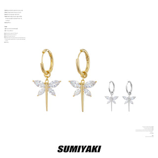 dragonfly drop earrings