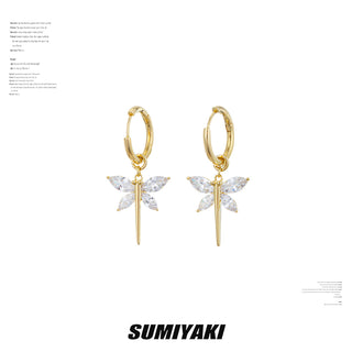 dragonfly drop earrings