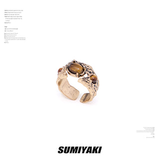 tigereye open ring