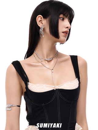 feather tassel earrings
