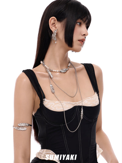 feather tassel earrings