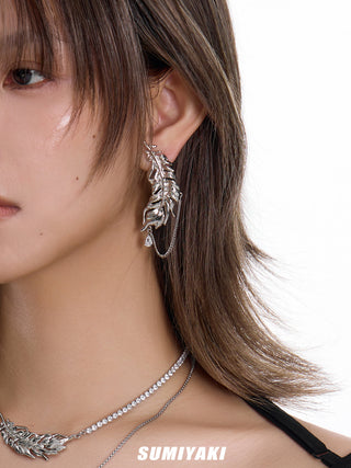 feather tassel earrings