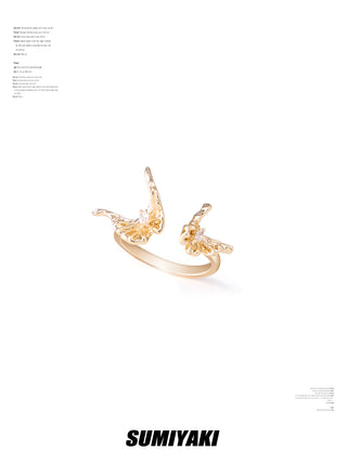 metal butterfly ring